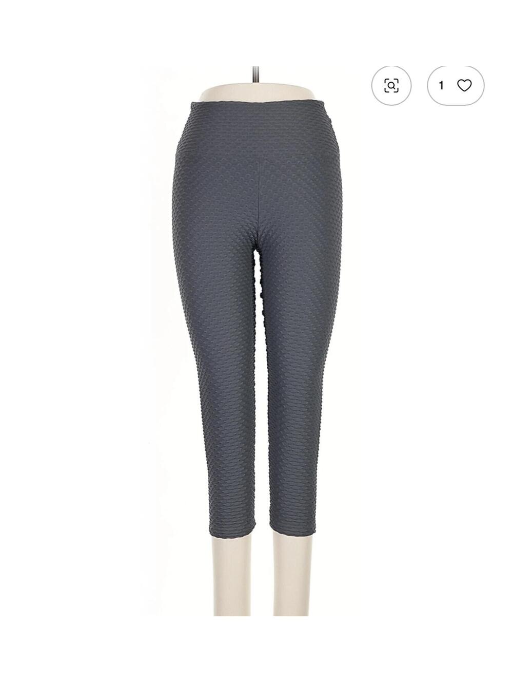 Booty By Brabants Gray Croco Print Pattern High Waist Leggings Size OS